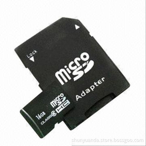 MicroSD cards with 1, 2, 4, 8, 16 and 32GB Flash Memory Capacity